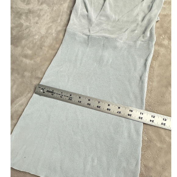 Aya Muse Tipo Mini Dress Women's XXS Light Blue Cowl Neck Open Back Halter $650 - Picture 9 of 11